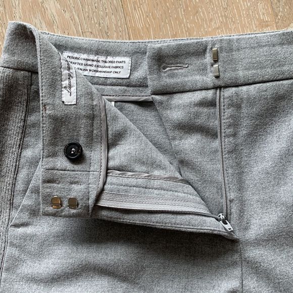 Peserico Side Stripe Rib Cuff 28" Trouser Grey Sz42 - Picture 6 of 11